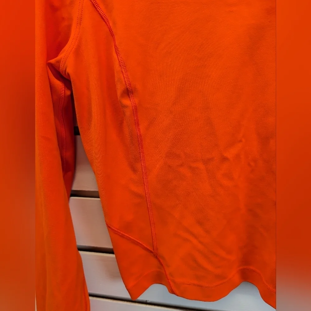 Lululemon Sonic Orange Align Long Sleeve Crop Top Size 12 EUC